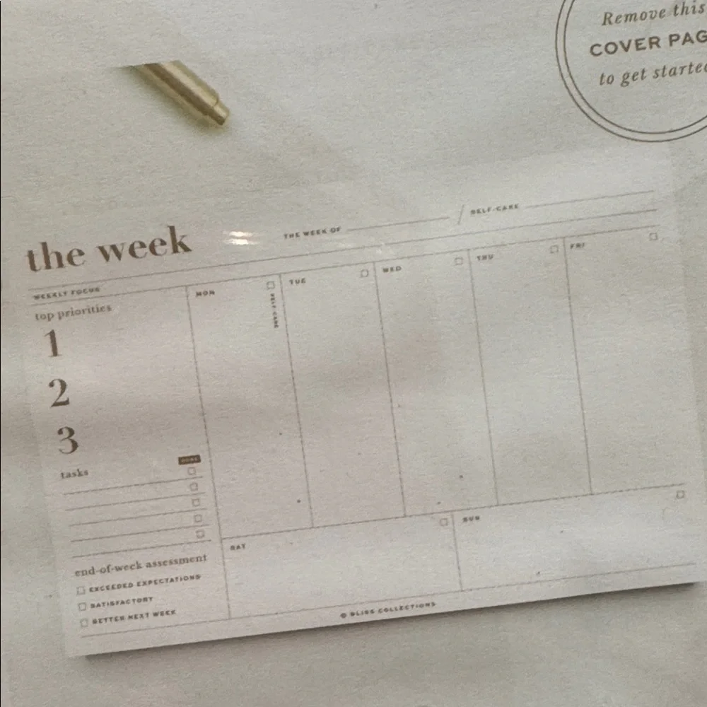 Bliss Collections Weekly Planner Set